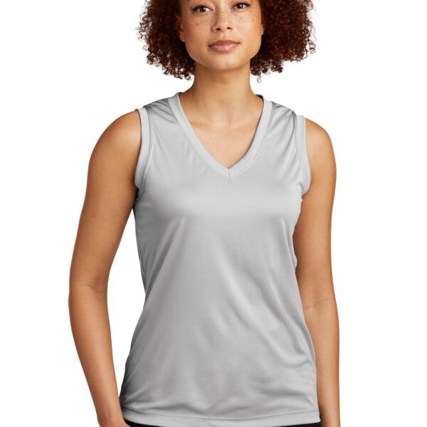 Sport-Tek Ladies Sleeveless PosiCharge Competitor V Neck Tee Thumbnail